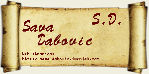 Sava Dabović vizit kartica